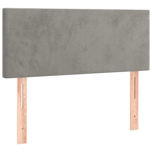 Cabecero con LED de terciopelo gris claro 80x5x78/88 cm M 4