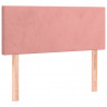 Cabecero con LED de terciopelo rosa 90x5x78/88 cm 4