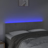 Cabecero con LED de terciopelo gris claro 144x5x78/88 cm 3