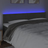Cabeceira de cama c/luzes LED veludo 200x5x78/88cm cinza-escuro 3