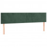 Cabecero con LED de terciopelo verde oscuro 200x5x78/88 cm 4