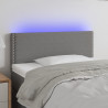 Cabecero con LED de tela gris oscuro 100x5x78/88 cm 1