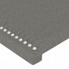 Cabecero con LED de tela gris oscuro 100x5x78/88 cm 5