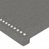 Cabeceira de cama c/luzes LED tecido 180x5x78/88cm cinza-escuro 5