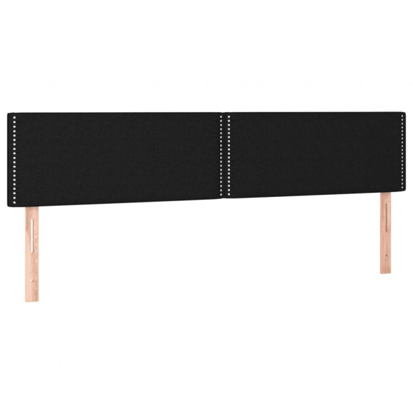 Cabecero con LED de tela negro 180x5x78/88 cm M 4