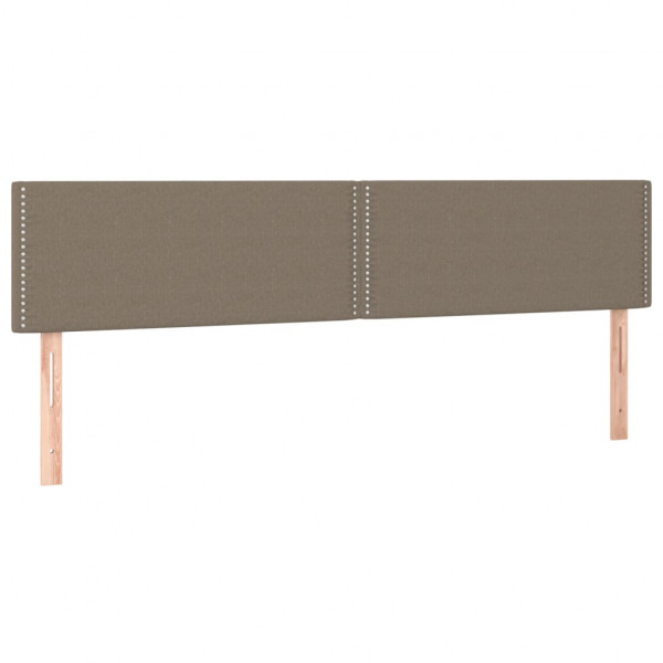 Cabecero con LED de tela gris taupe 180x5x78/88 cm M 4