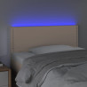 Cabecero con LED cuero sintético color capuchino 80x5x78/88 cm 3