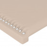 Cabecero con LED cuero sintético color capuchino 80x5x78/88 cm 5