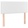 Cabecero con LED cuero sintético blanco 100x5x78/88 cm 4