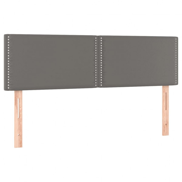 Cabecero con LED cuero sintético negro 144x5x78/88 cm M 4