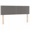 Cabecero con LED cuero sintético negro 144x5x78/88 cm 4
