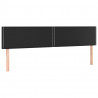 Cabecero con LED cuero sintético negro 180x5x78/88 cm 4