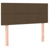 Cabecero con LED de tela marrón oscuro 100x5x78/88 cm 4