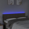 Cabecero con LED de tela gris taupe 144x5x78/88 cm 3