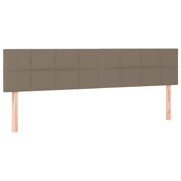 Cabecero con LED de tela gris taupe 200x5x78/88 cm M 4