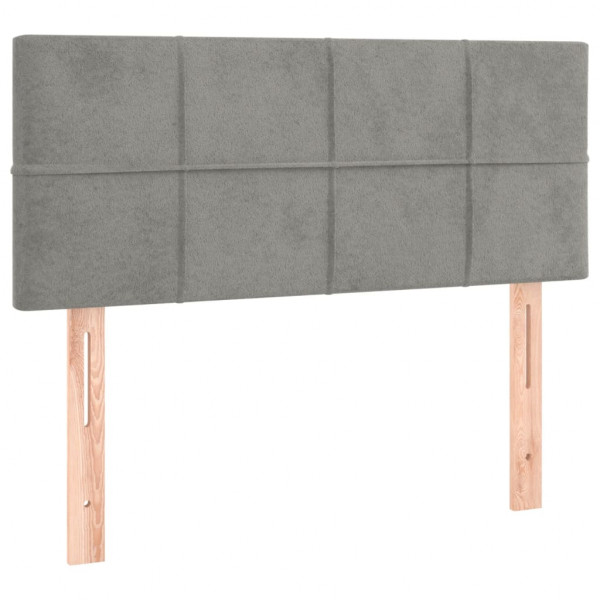 Cabecero con LED de terciopelo gris claro 80x5x78/88 cm M 4