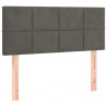 Cabeceira de cama c/ luzes LED veludo 80x5x78/88cm cinza-escuro 4