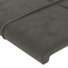 Cabecero con LED de terciopelo gris oscuro 80x5x78/88 cm 5