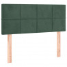 Cabecero con LED de terciopelo verde oscuro 80x5x78/88 cm 4