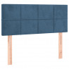 Cabecero con LED de terciopelo azul oscuro 80x5x78/88 cm 4