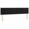 Cabeceira de cama c/ luzes LED veludo 160x5x78/88 cm preto 4