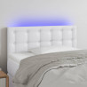 Cabecero con LED cuero sintético blanco 80x5x78/88 cm 1