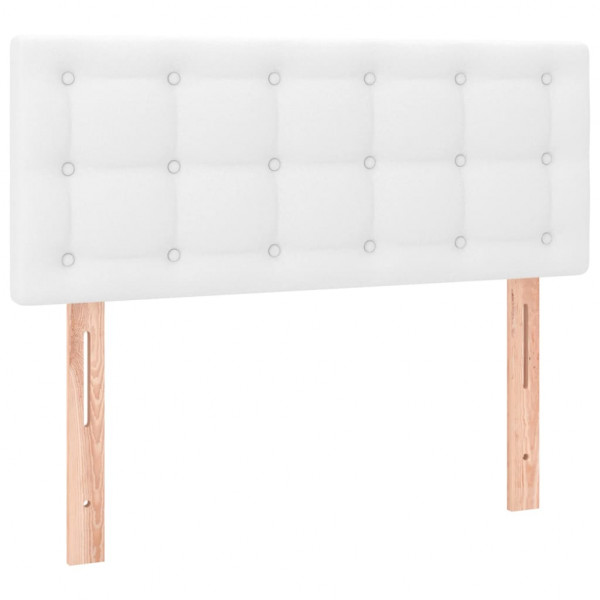 Cabecero con LED cuero sintético blanco 80x5x78/88 cm M 4