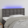 Cabecero con LED cuero sintético gris 80x5x78/88 cm 1
