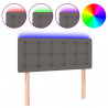 Cabecero con LED cuero sintético gris 80x5x78/88 cm 2
