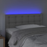 Cabeceira de cama c/ LED 80x5x78/88cm couro artificial cinzento 3