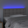 Cabecero con LED cuero sintético gris 100x5x78/88 cm 3