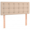 Cabecero con LED cuero sintético color capuchino 100x5x78/88 cm 4