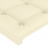 Cabecero con LED cuero sintético color crema 144x5x78/88 cm 5