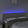 Cabeceira cama c/ LED 144x5x78/88cm couro artificial cinzento 3