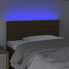 Cabecero con LED de tela marrón oscuro 80x5x78/88 cm 3