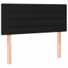 Cabeceira de cama c/ luzes LED tecido 90x5x78/88 cm preto 4