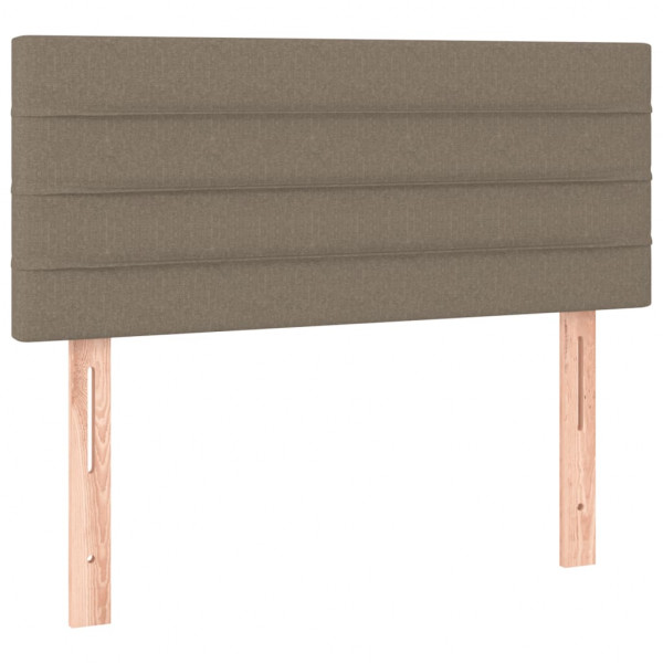 Cabecero con LED de tela gris taupe 100x5x78/88 cm M 4