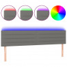 Cabecero con LED de tela gris oscuro 160x5x78/88 cm 2