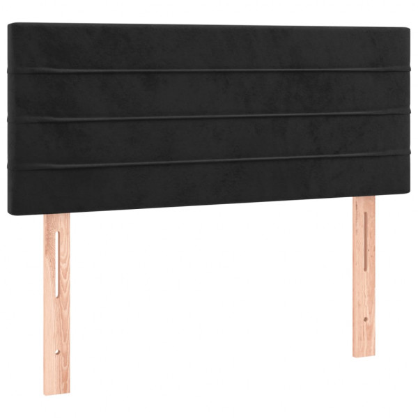 Cabecero con LED de terciopelo negro 80x5x78/88 cm M 4