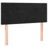 Cabecero con LED de terciopelo negro 80x5x78/88 cm 4