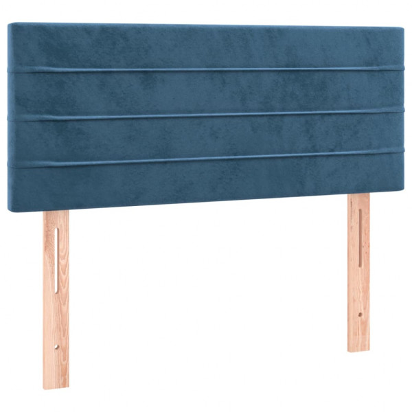 Cabecero con LED de terciopelo azul oscuro 80x5x78/88 cm M 4