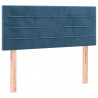 Cabecero con LED de terciopelo azul oscuro 80x5x78/88 cm 4