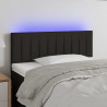 Cabecero con LED de tela negro 80x5x78/88 cm 1