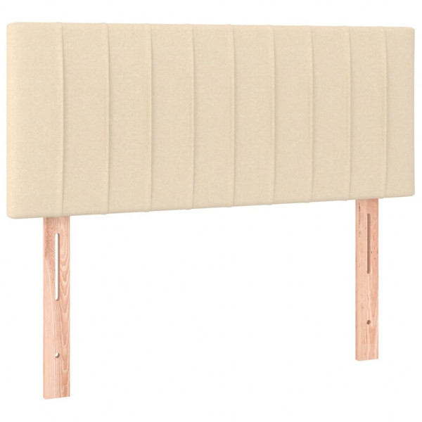 Cabecero con LED de tela color crema 80x5x78/88 cm M 4