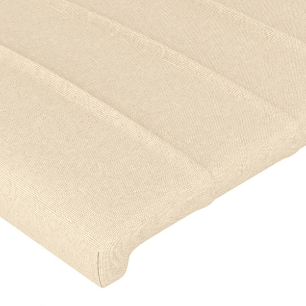Cabecero con LED de tela color crema 80x5x78/88 cm M 5