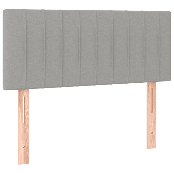 Cabecero con LED de tela gris claro 100x5x78/88 cm M 4
