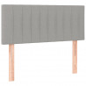 Cabecero con LED de tela gris claro 100x5x78/88 cm 4