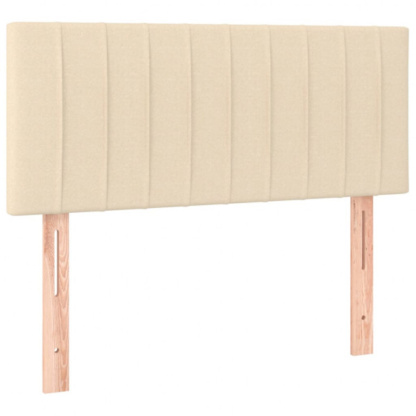 Cabecero con LED de tela color crema 100x5x78/88 cm M 4