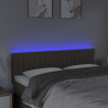 Cabecero con LED de tela gris taupe 144x5x78/88 cm 3
