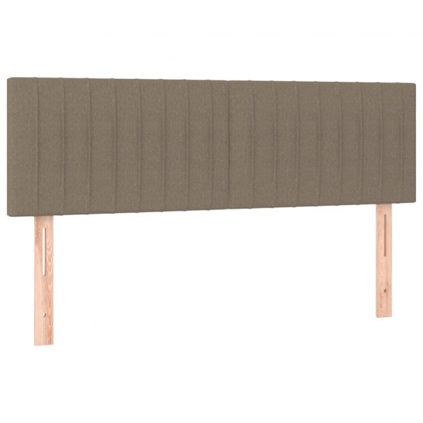 Cabecero con LED de tela gris taupe 144x5x78/88 cm M 4